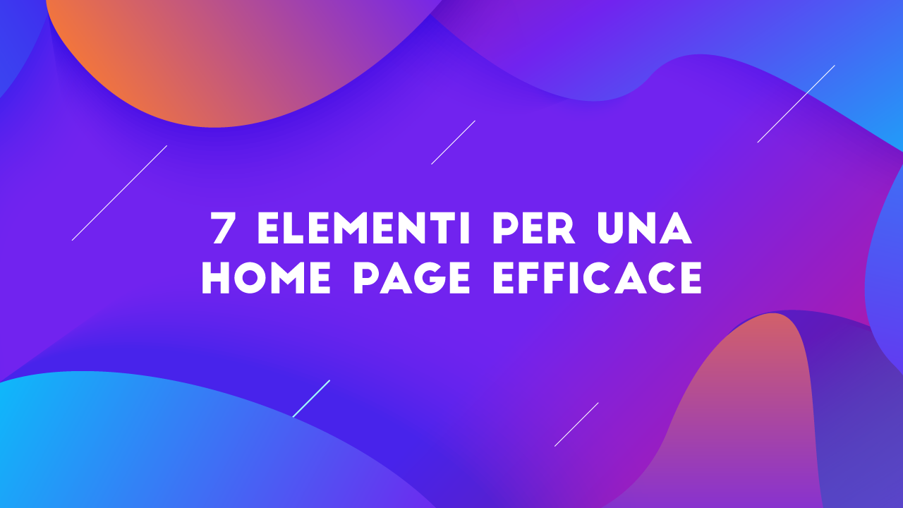 7 elementi per una home page efficace